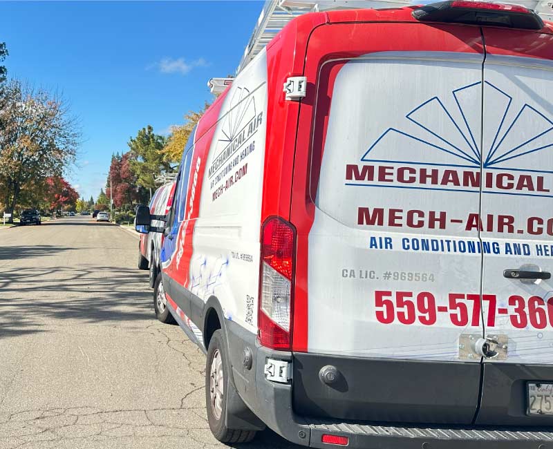 hvac company in fresno truck with fair pricing